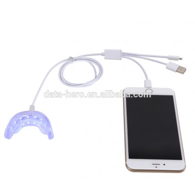 16 LED blue cold teeth whitening light with mouth tray 3 Plug Oral dental equipment Teeth White kit dental mouthguard